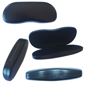 Black Leather Frame Clam Shell Hard Case